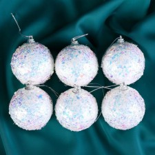 Set of balls plastic D-6 cm, 6 pcs 