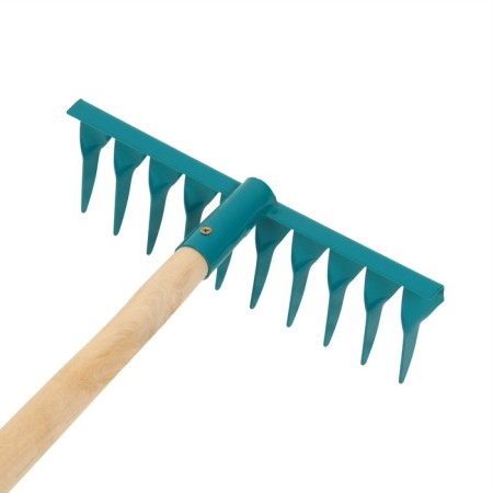 Robes straight, twisted tooth, 10 teeth, metal, wooden stalk-4
