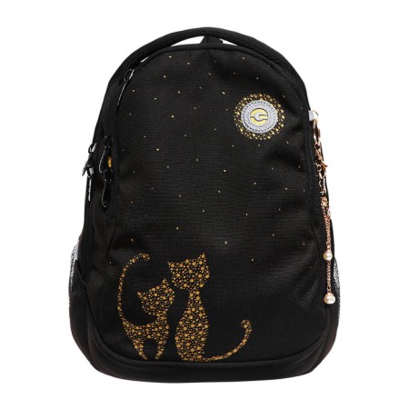Youth backpack 40 x 29 x 20 cm, Grizzly, ergonomic back, laptop department, black-2
