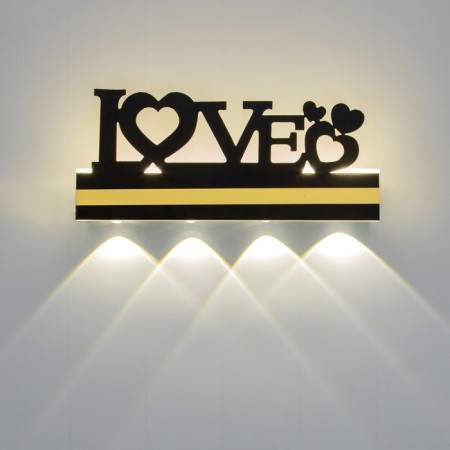Bra "Love" LED 4000K 12W black 38x20x4cm