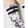 Extended women's socks with CONTE ELEGANT FANTASY FLOWERS, size 23-25, beige color