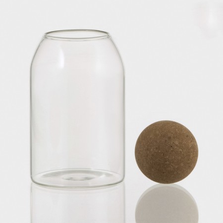 Glass Bank for bulk products with a cork lid Bellatenero "IVF. Ball ", 800 ml, 9 × 18.5 cm-2