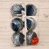 Set of balls plastic D-8 cm, 6 pcs "Night Blizzard" silver-blue