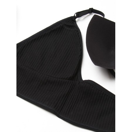 Female set (top, panties) Black color, size 46-48-9