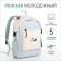 Young backpack from textiles on lightning, 5 pockets, blue color