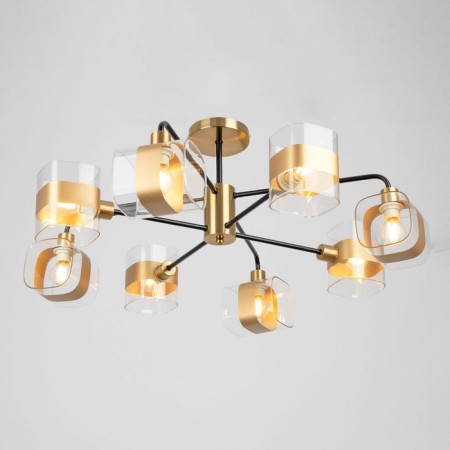 Cutilux CL140181, 76x76x31 cm, 8x60W, E14, brown color chandelier-1
