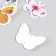 Butterflies cardboard double wings "newspaper" set 12 pcs h = 4-10 cm