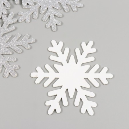 Decor for creativity "Snowflake" silver, d-10 cm (set 5 pcs)-2