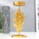Climber metal, 1 candle "Oak sheet" D-5 cm, gold 6.5x6.5x14.5 cm