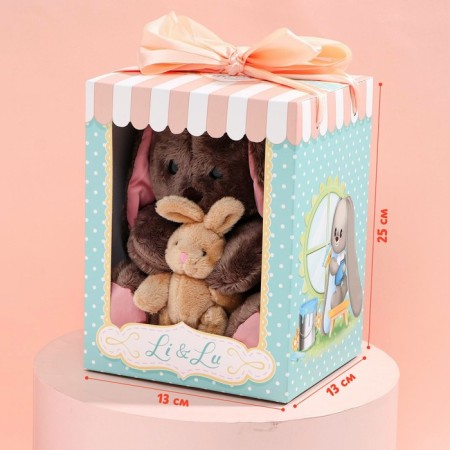 Soft toy "Li and DIDI", hare, 25 cm-4