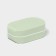 Road soap dish with a “relief” lid, plastic, 11.5 × 7.5 × 4 cm, pistachio