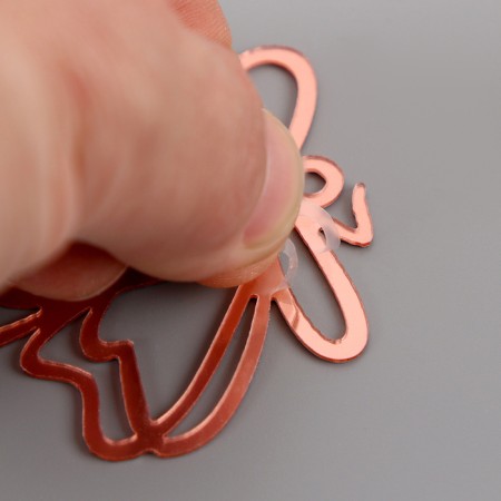 Set for decorating "butterflies", set of 5 pcs, color pink gold-4