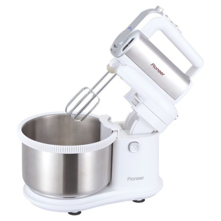 Mixer Pioneer MX345, planetary, 450 W, 4 l, 5 speeds, white color with silver-1
