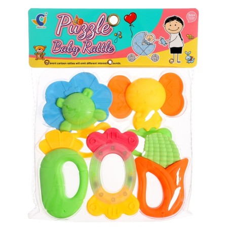 A set of rattles with teeth teeth, 5 items-8