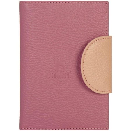 Passport cover on the button, pink color