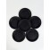 A set of paper dishes, black color, set 12 pcs.