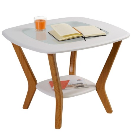 Journal table "Melbourne", 650 × 650 × 500 mm, white color-1