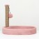 A bed with a cloth "Pijon", oval, 55 x 36 x 47cm, fluffy fur, jute, pink