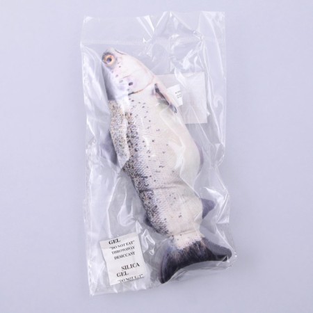 A toy for cats with mint "salmon" from textiles, 20 cm-5