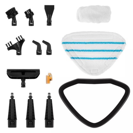 Steam mop KitFort KT-1046, 1500 W, 370 ml, cord 8 m, blue and white-7