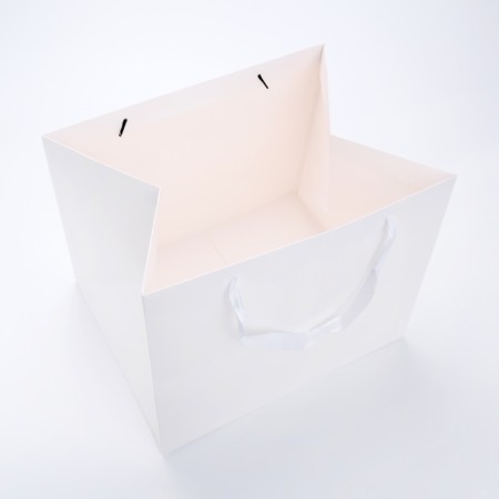 Gift package with a wide bottom of 35 x 29 x 28 cm, white-2