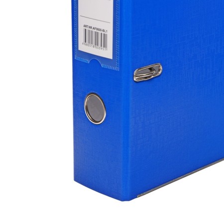 A4, 75 mm registrar, calligrata, PVC, embossing "Len", metal edging, pocket for a spine, collected, blue, mix-3