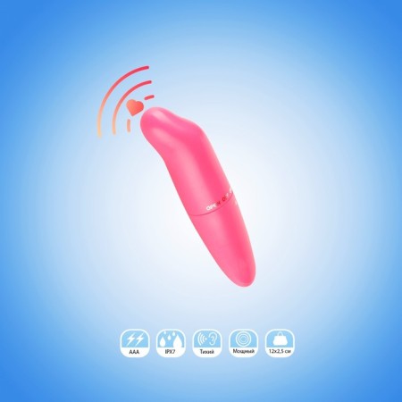 Vibrator Mini Oka-Khpoki, for clitoris and nipples, vibropulo, IP65, 1 mode, pink