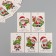 Cardboard "Grandfather Frost and Snake" set 10 pcs (5 types) 4x6 cm