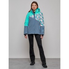 Ski jacket female, size 46, turquoise color