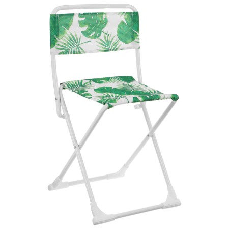 Folding stool, tropical leaves-4