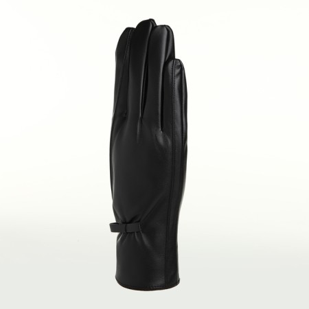 Gloves of wives 24*1*9 cm, leather claim, without insulation (c), dimensionless, bow, black-3