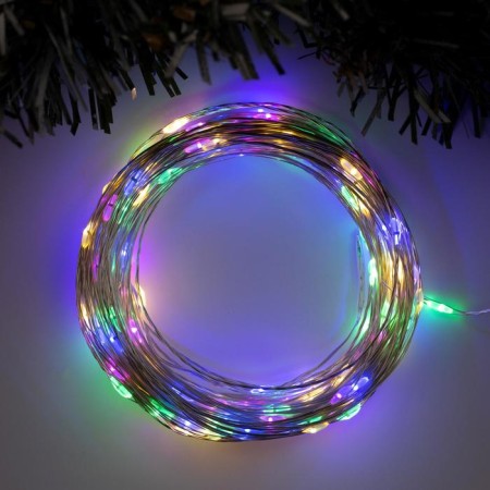 Garland "thread" 20 m dew, ip20, silver thread, 200 LED, glow of multi, 12 V