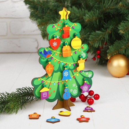 New Year's developing toy "New Year! Christmas tree "elegant 15 x 20 cm-1