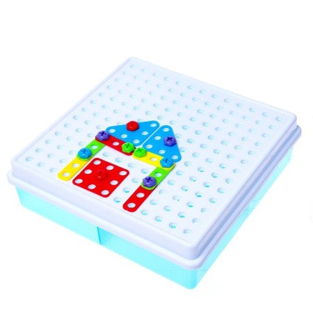 Constructor "Bolt Mosaic: Fantasies", with a screwdriver and base, 180 parts-1