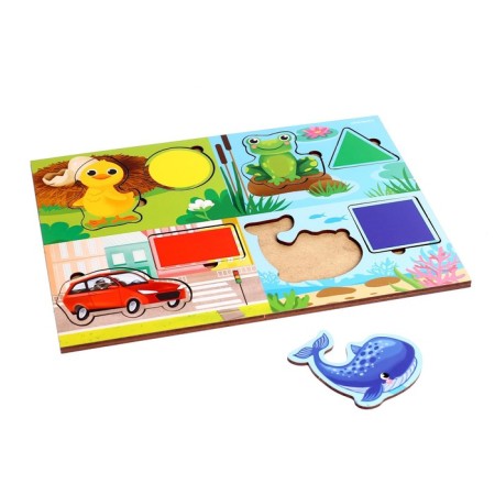 Puzzle and book with applications "Forms and Color"-2