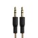 Audio Luazon, Jack 3.5 mm (M) -Jack 3.5 mm (M), transparent braid, 1 m, black