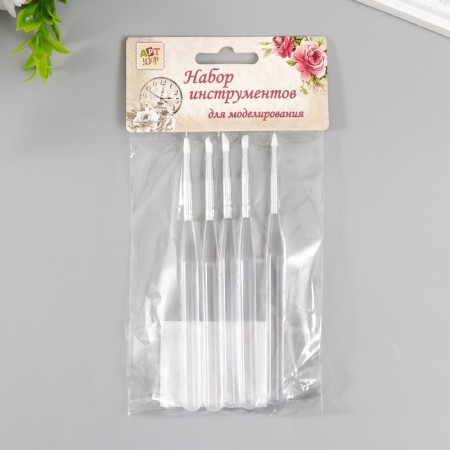 Tools for modeling and giving shape (set of 5 pcs) 13 cm acrylic, rubber-4