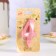 Candle in the Cake "Fine", number "4", pink metallic, 6.5 cm