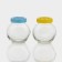 A set of glass cans for bulk products "Chamomile", 200 ml, 2 pcs, color mix