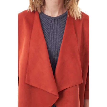 Cardigan female, size 48, Terracot color-2