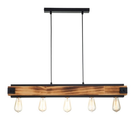 Suspended Indigo lamp, 10018/5p Black. 5x60W, E27, 900x90x115/1315 mm