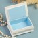 Casket "Angel with a butterfly", white, 6 × 9 cm, lacquer miniature
