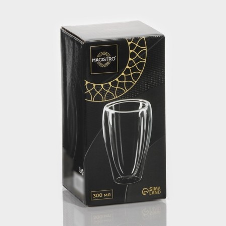 Glass glass with double walls Magistro "Paul. Duo ", 350 ml, 7.3 × 15 cm-6