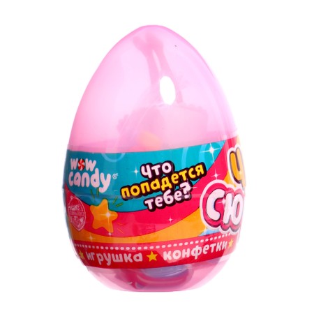 Toy-Surprise "Miracle Surprise", in the egg, with sweets and stickers, mix-7