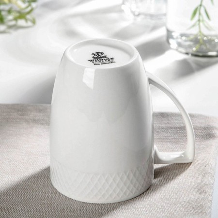 Porcelain mug Wilmax "Julia Vysotskaya", 350 ml, white color-2