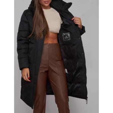 Coat insulated winter female, size 44, black color-17