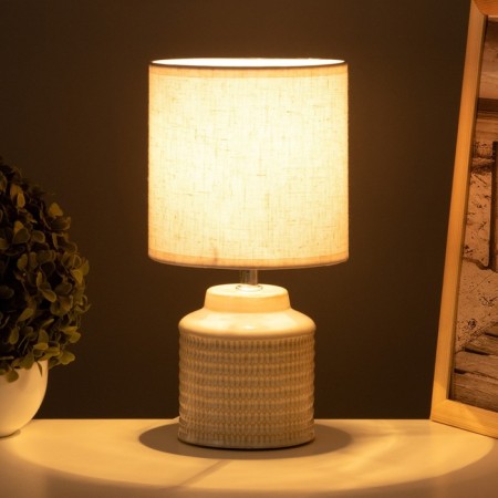 Table lamp "Catherine" 1x40W E14 Beige 13x13x25cm-1