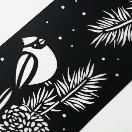 Stencil for baking New Year's "Birds", 32 x 10 cm-1