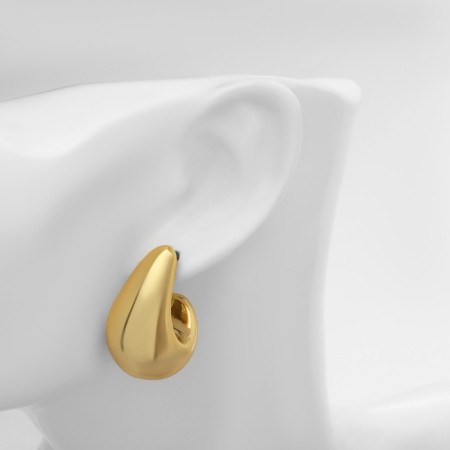 Earrings plastic "drop" Faith, color gold-4
