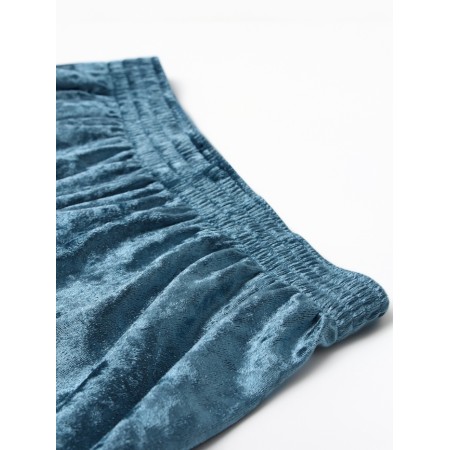 Homemade pants KAFTAN VELVET 40-42, blue-11